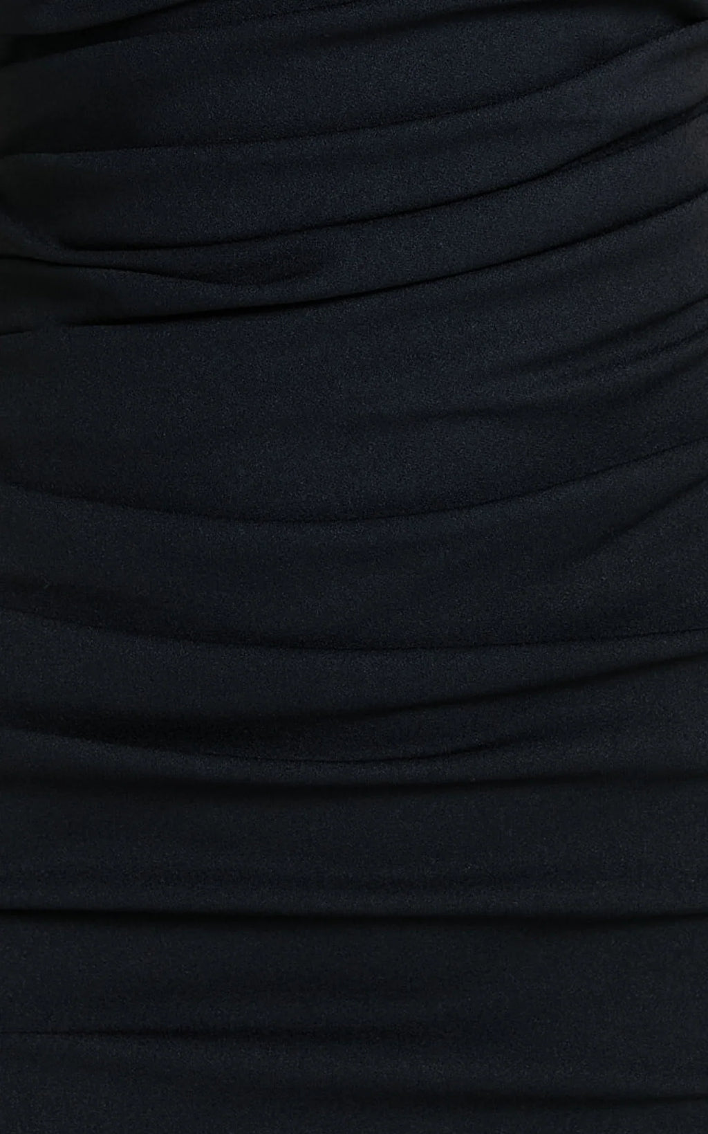 Andrea Midi Dress - Strapless Ruffle Dress in Black