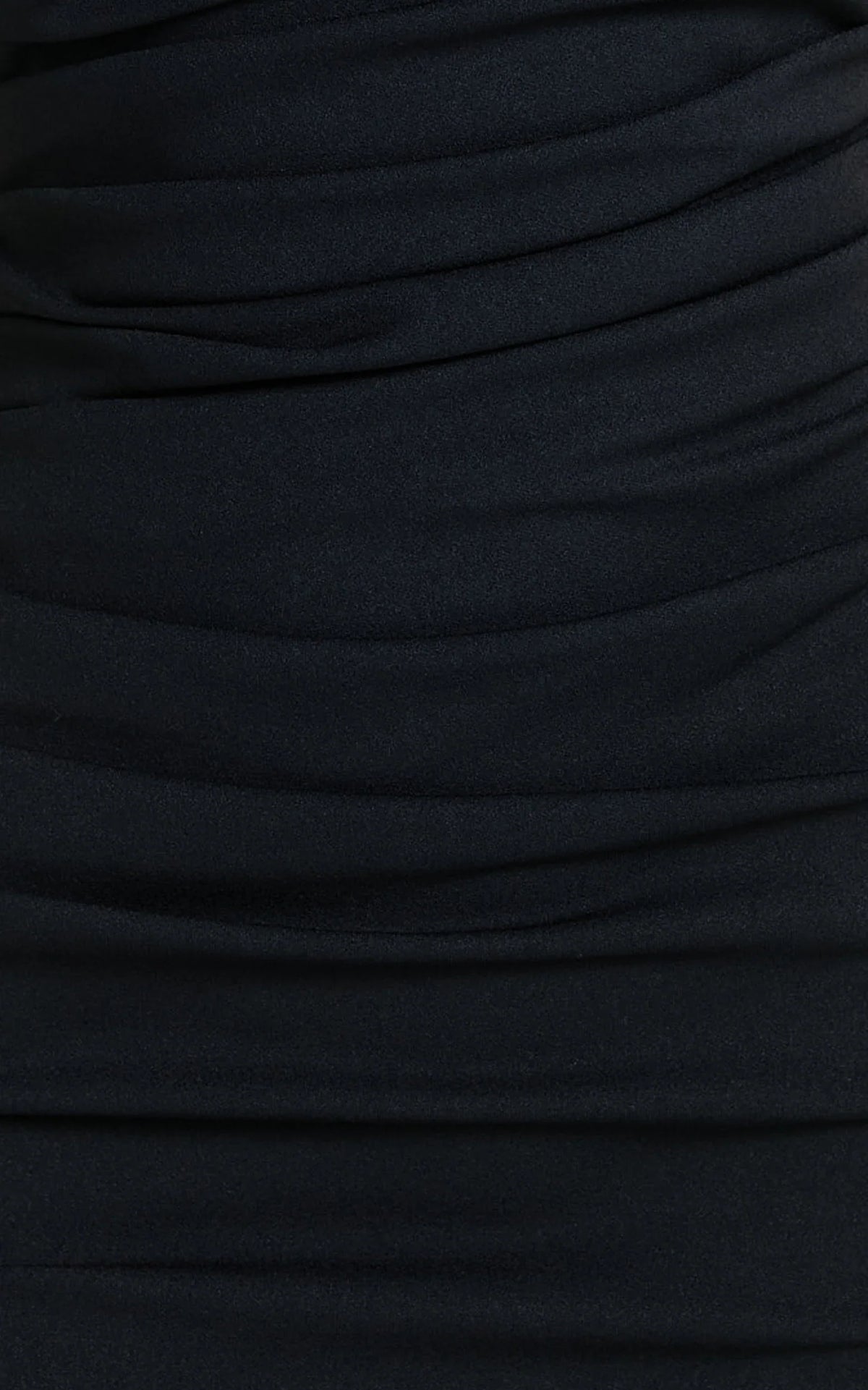 Andrea Midi Dress - Strapless Ruffle Dress in Black