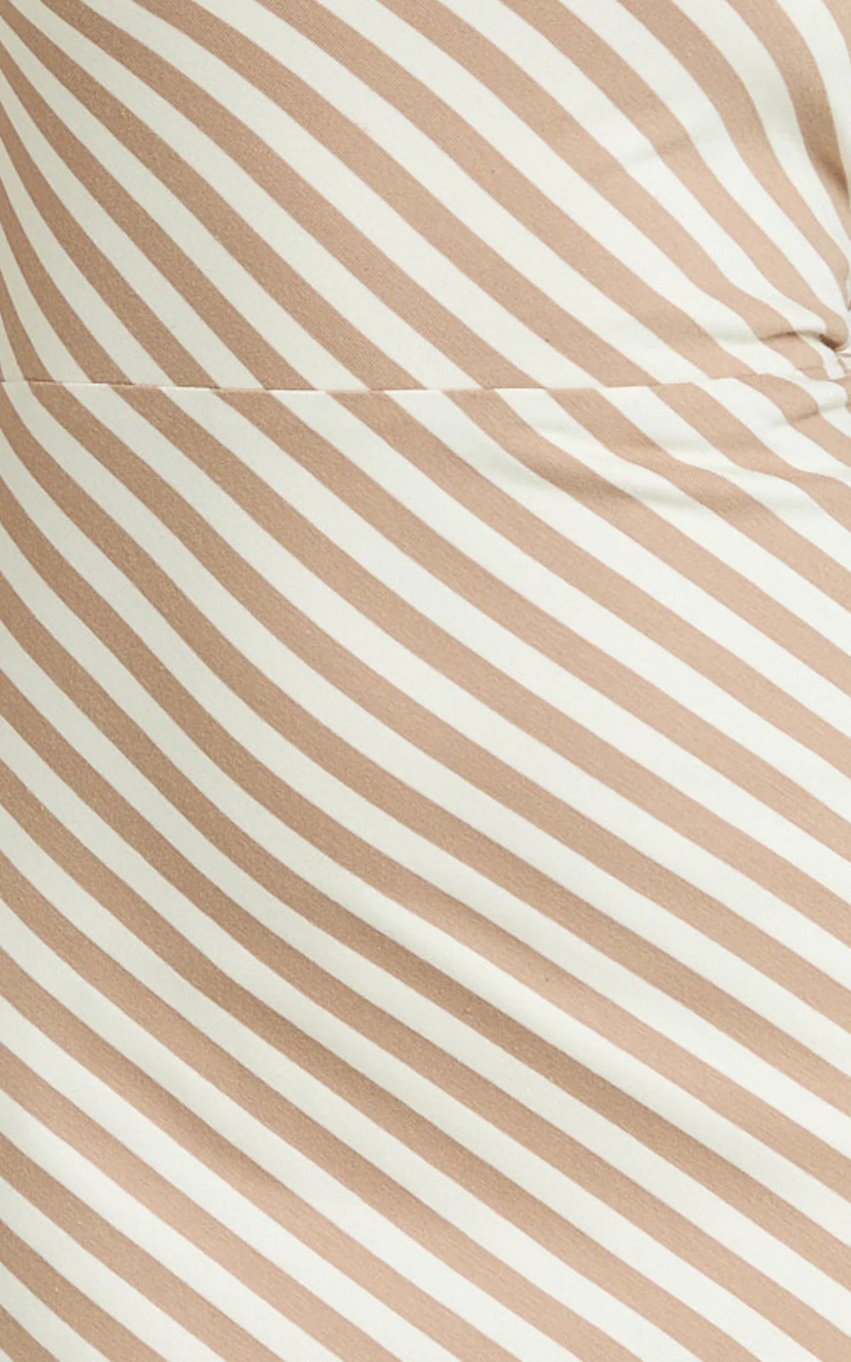 Dora Midi Dress - One Shoulder Dress in Beige