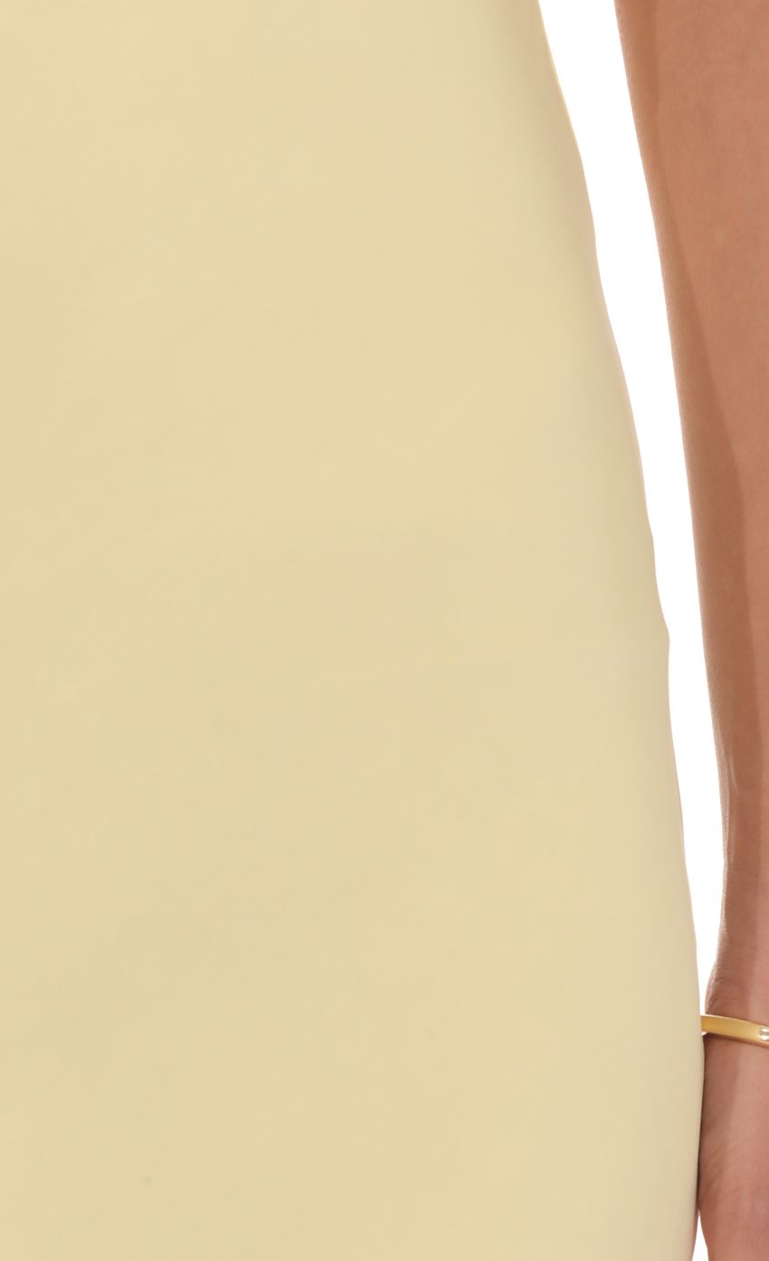 Strappy Cowl Neck Maxi Dress in Yellow