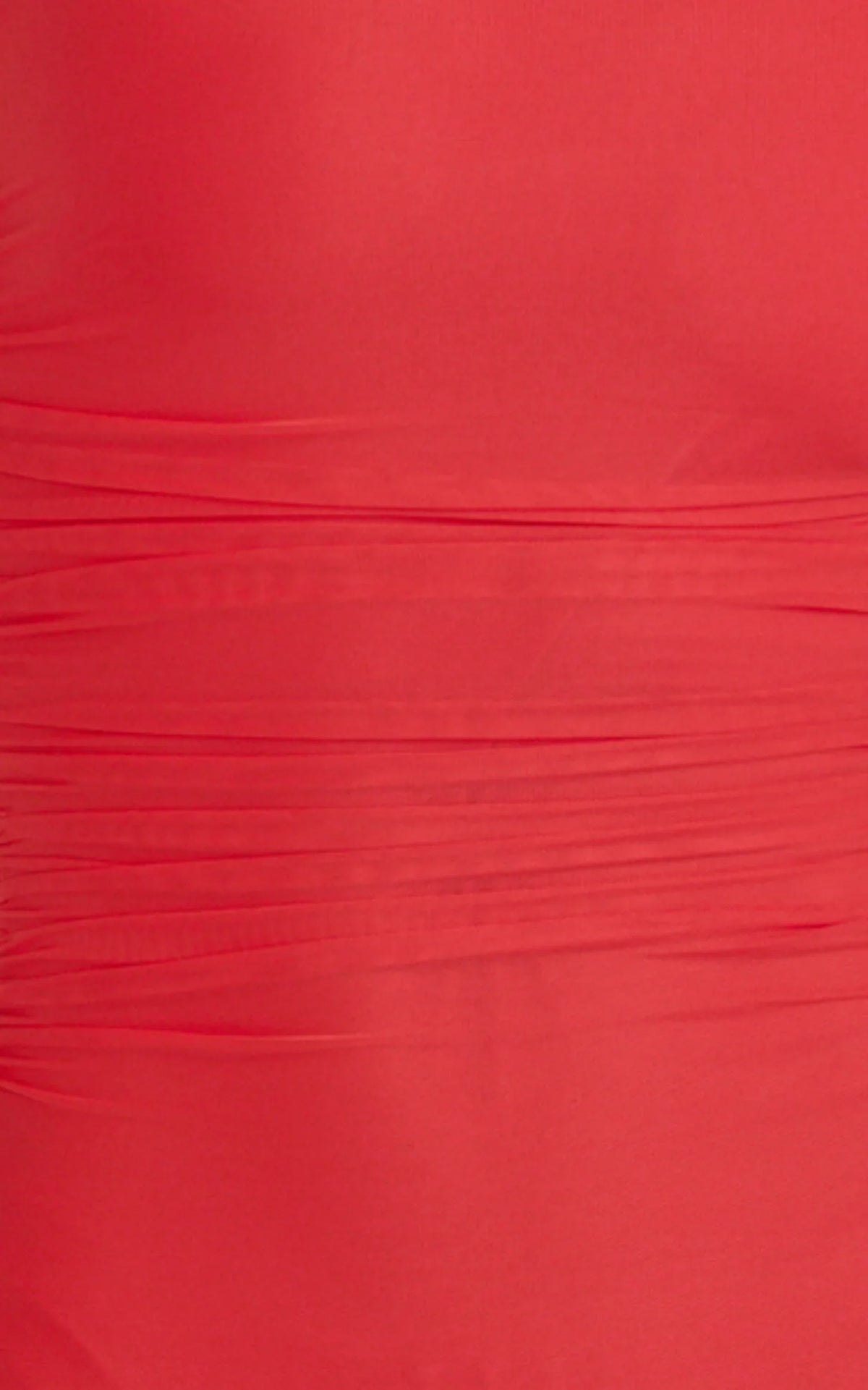 Judee Midi Dress - One Shoulder High Side Split Dress in Red
