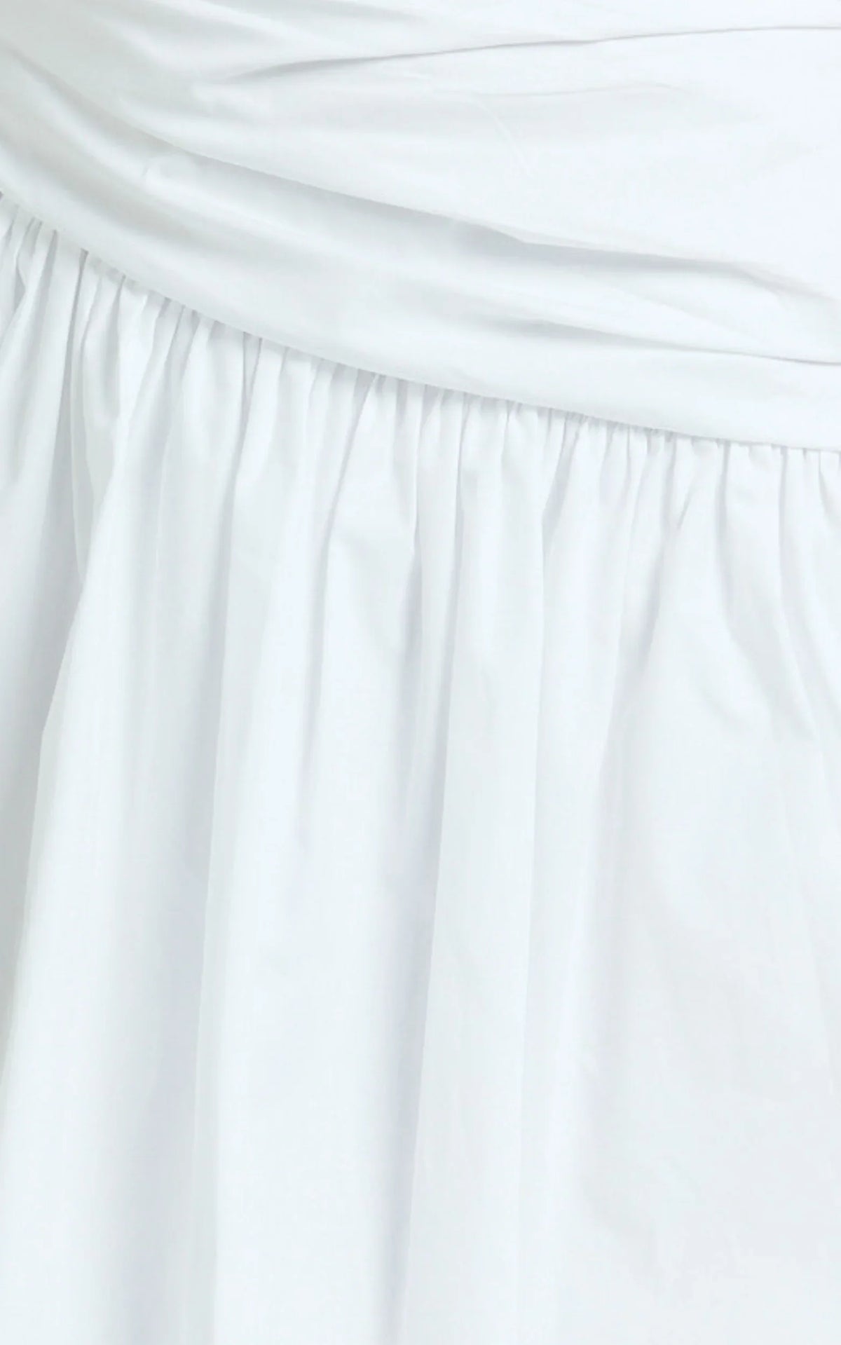 Almera Mini Dress - Strapless Ruched Dress in White