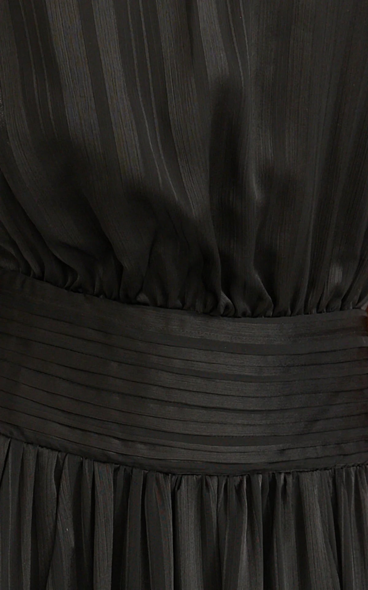 Mirabelle Maxi Dress - Scarf Neck Backless High Low Dress in Black
