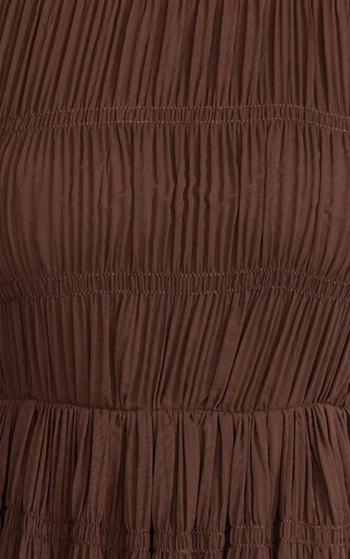 Paloma Midi Dress - Ruched Shift Dress in Chocolate